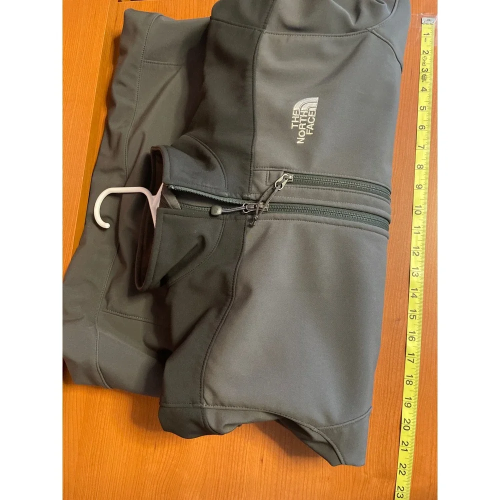 The North Face Mens Jacket Apex Softshell Colorblock Medium Grey Black